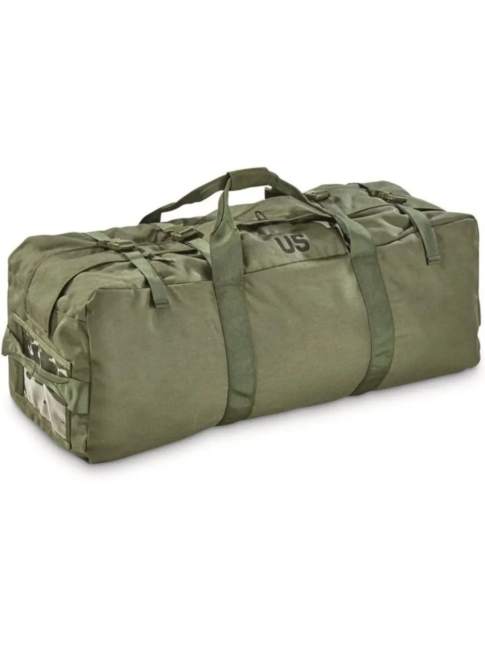 Olive Drab Military Surplus Zip Duffel Bag - Durable Travel & Gym Tote
